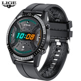 Full circle touch screen steel Band luxury Bluetooth call Men smart watch Waterproof Sport Activity fitness
