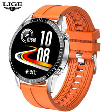 Full circle touch screen steel Band luxury Bluetooth call Men smart watch Waterproof Sport Activity fitness