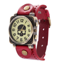 SKULL LOOK...!!!! Watches Vintage Quartz Analog Punk Watch