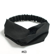 Women's Satin elastic cross headband