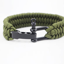 Paracord Survival Bracelet with Adjustable D Shackle