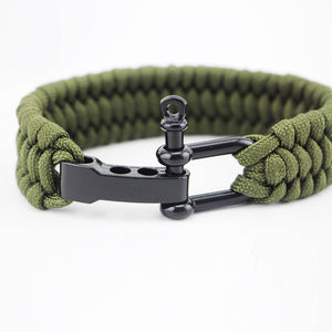 Paracord Survival Bracelet with Adjustable D Shackle