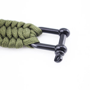 Paracord Survival Bracelet with Adjustable D Shackle