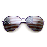 USA Flag Lens Aviator Sunglasses