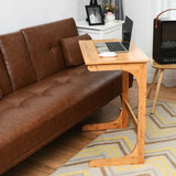 Adjustable C-Shape Couch End Table wth Tilting Top
