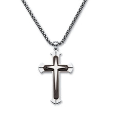 Palm Beach Men's Stainless Steel Cross Pendant